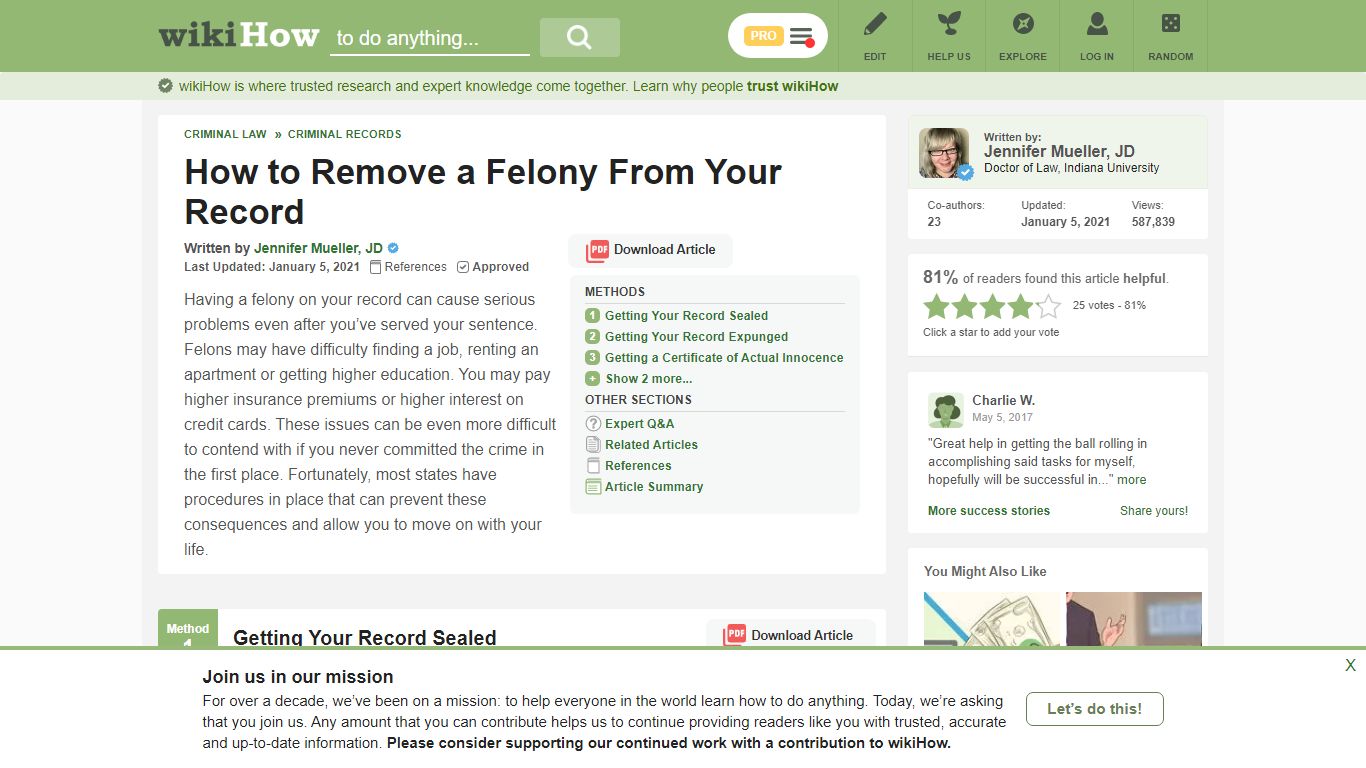 5 Ways to Remove a Felony From Your Record - wikiHow